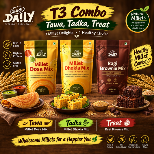 T3 Combo – Tawa, Tadka, Treat square image by 365 Daily