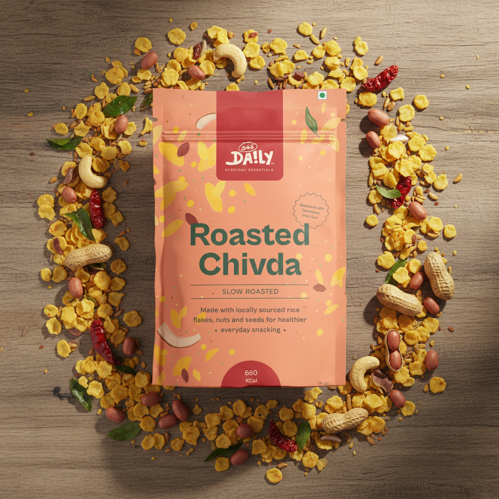 Roasted Chivda Kitchen Top Shot