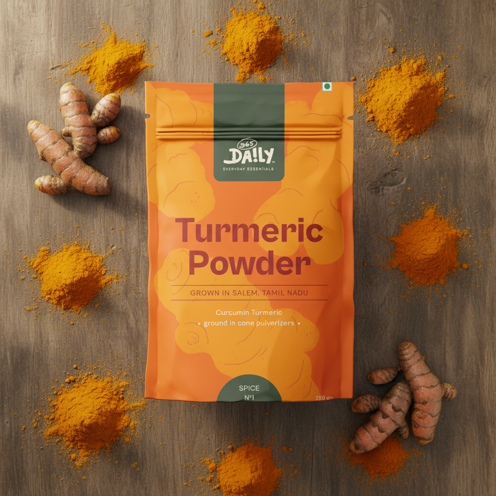 Turmeric Powder Kitchen Top Shot